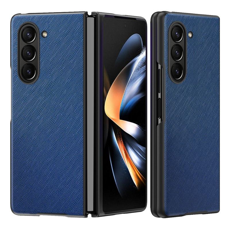 Futerały Samsung Galaxy Z Fold 5 Etui Na Telefon Styl Skóry Z Efektem Tkaniny