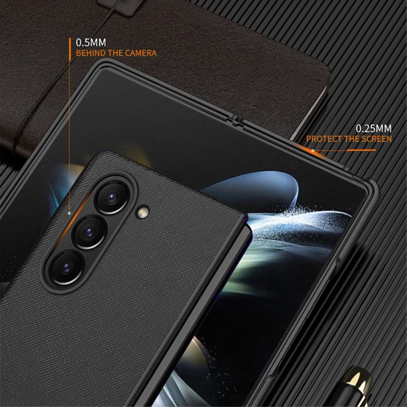 Futerały Samsung Galaxy Z Fold 5 Etui Na Telefon Styl Skóry Z Efektem Tkaniny