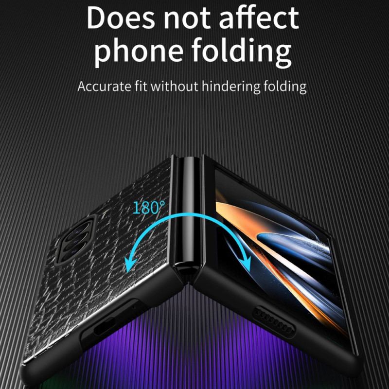 Futerały Samsung Galaxy Z Fold 5 Etui Na Telefon Styl Skóry Krokodyla