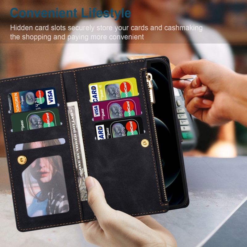 Obudowa Samsung Galaxy Z Fold 5 Etui Na Telefon Portmonetka Na Monety Z Paskiem