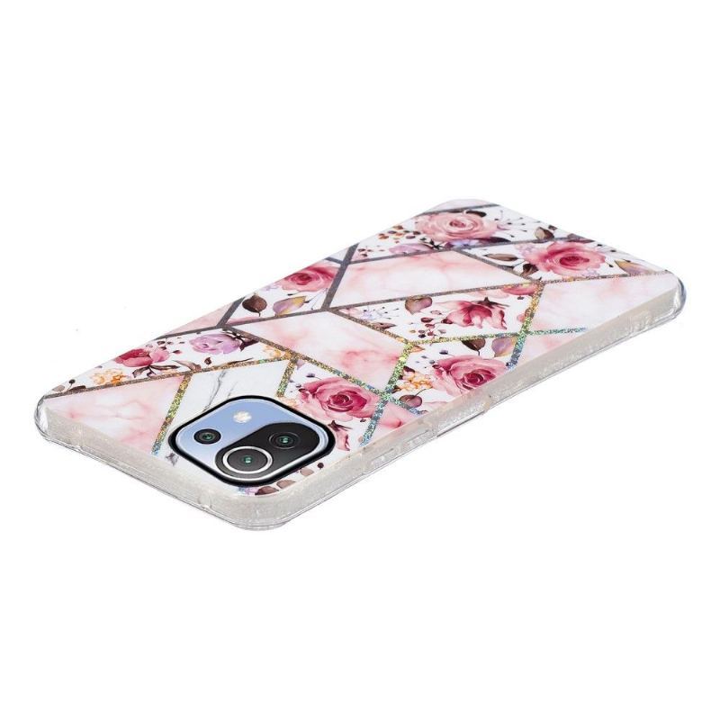 Etui do Xiaomi Mi 11 Lite 5G NE / Mi 11 Lite / Mi 11 Lite 5G Anti-fall Marmur I Kwiaty