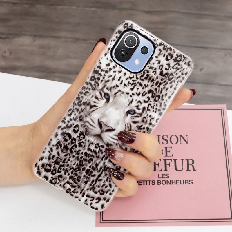 Etui do Xiaomi Mi 11 Lite 5G NE / Mi 11 Lite / Mi 11 Lite 5G Luminous Śnieżna Pantera
