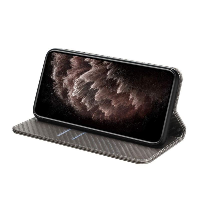 Etui Folio do Xiaomi Mi 11 Lite 5G NE / Mi 11 Lite / Mi 11 Lite 5G Obrzeża Włókno Węglowe