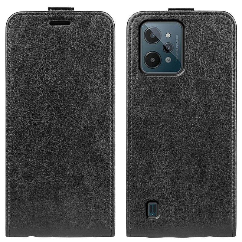 Etui Folio do Realme C31 Skórzany Futerał Pionowa Klapa Z Efektem Skóry