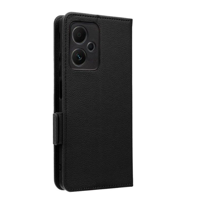 Etui Folio do Xiaomi Redmi Note 12 5G Bardzo Delikatny Styl Liczi