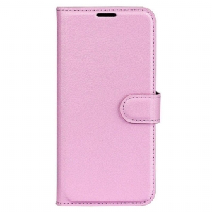 Etui Folio do Xiaomi Redmi Note 12 5G Klasyczny Efekt Skóry Liczi