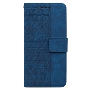 Etui Folio do Xiaomi Redmi Note 12 5G z Łańcuch Pasiasty Wzór