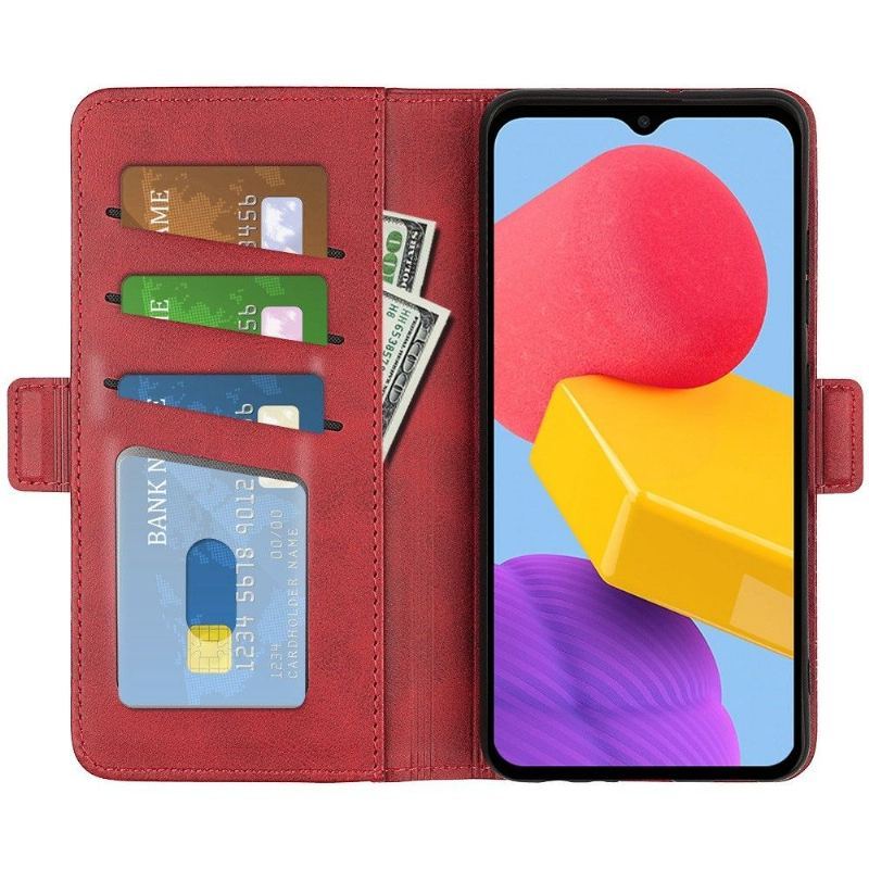 Etui do Samsung Galaxy M13 Portfel Matowy Pokrowiec Ze Sztucznej Skóry