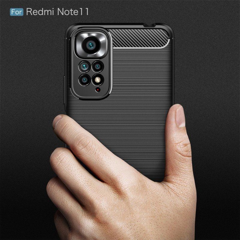 Etui do Xiaomi Redmi Note 11 / 11S Szczotkowane Włókno Węglowe