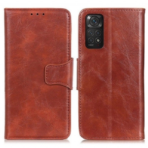 Etui Folio do Xiaomi Redmi Note 11 / 11S Skórzany Futerał Klapa Magnetyczna Tekstury