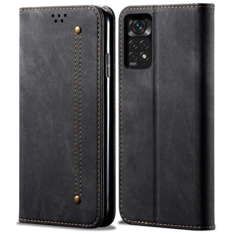 Etui Na Telefon do Xiaomi Redmi Note 11 / 11S Etui Folio Tkanina Dżinsowa