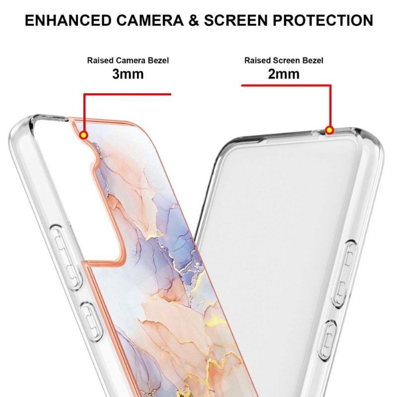 Etui do Samsung Galaxy S22 Plus 5G Biznes Kolorowy Marmur