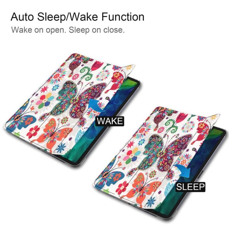 Cover iPad Pro 11 (2020) Inteligentne Motyle I Kwiaty