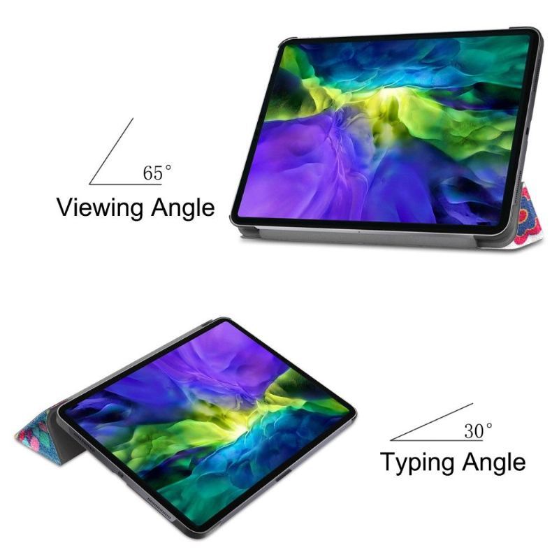 Cover iPad Pro 11 (2020) Inteligentne Motyle I Kwiaty