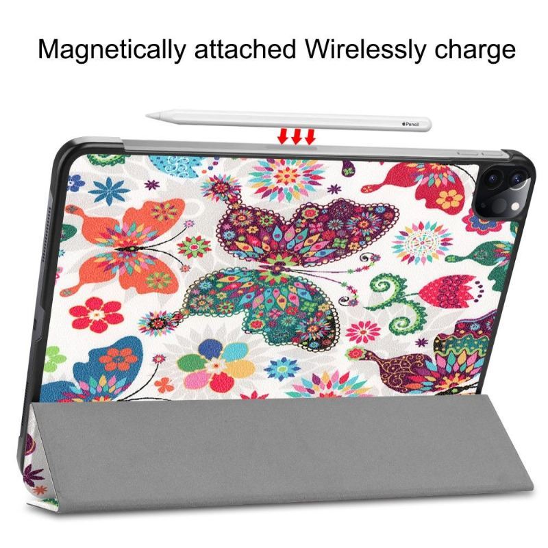 Cover iPad Pro 11 (2020) Inteligentne Motyle I Kwiaty