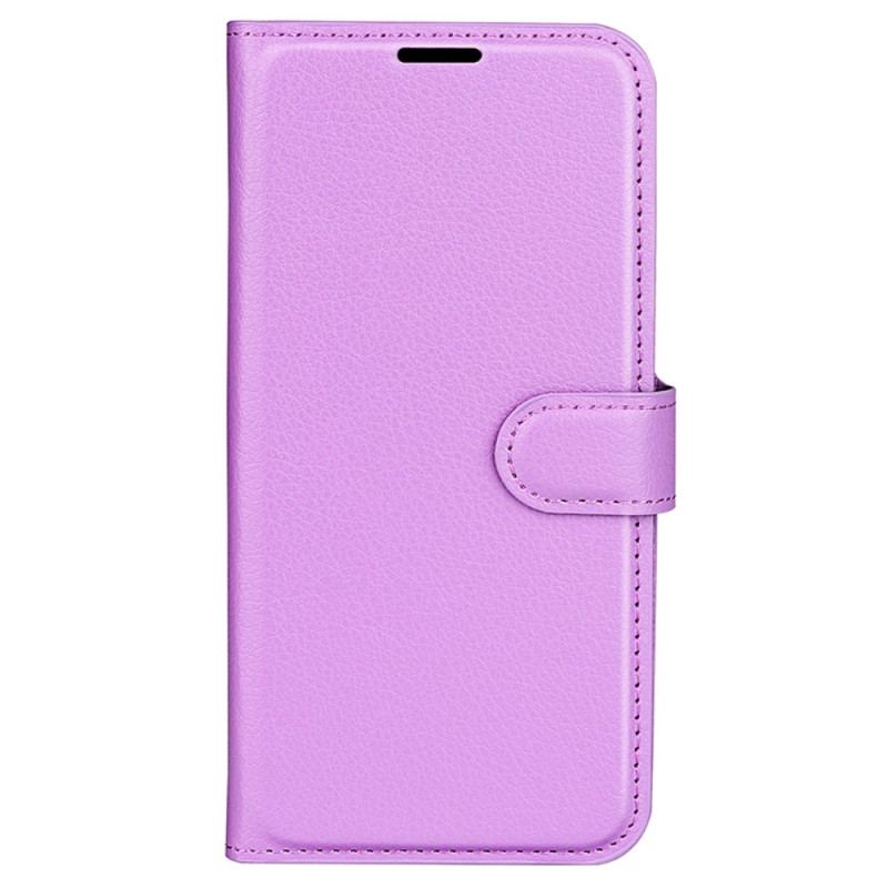 Etui Folio Poco C61 Klasyczna Sztuczna Skóra Litchi