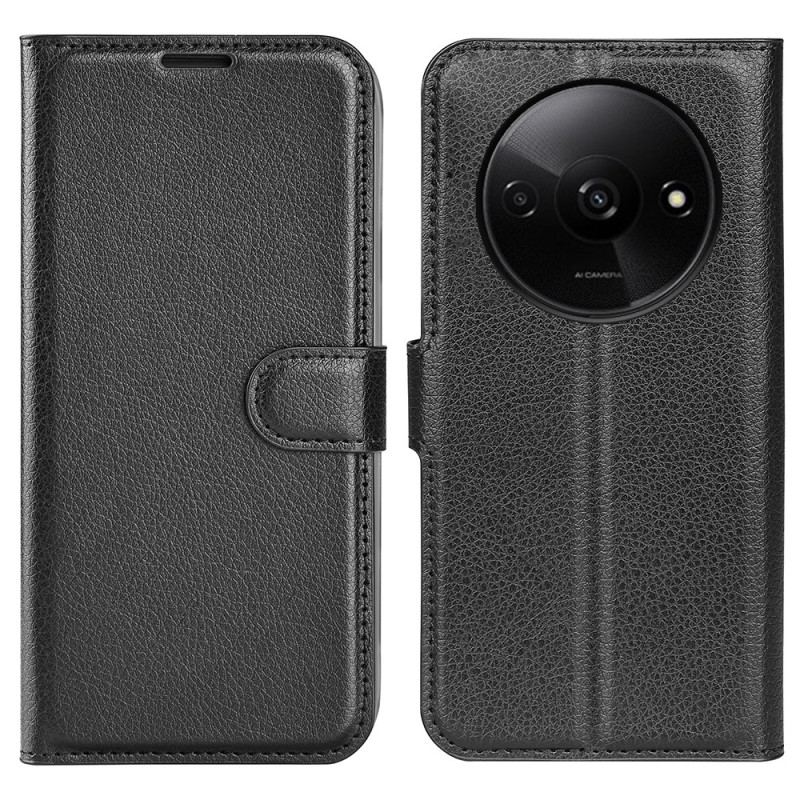 Etui Folio Poco C61 Klasyczna Sztuczna Skóra Litchi