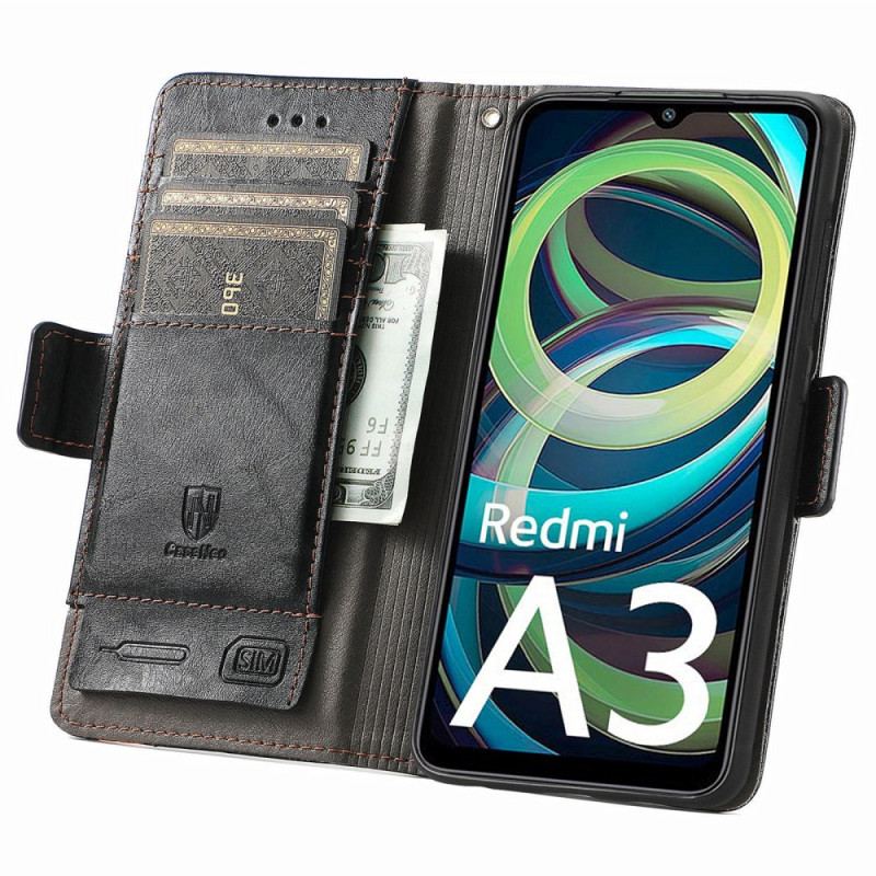 Skórzany Futerał Poco C61 Etui Na Telefon Dwukolorowe Caseneo