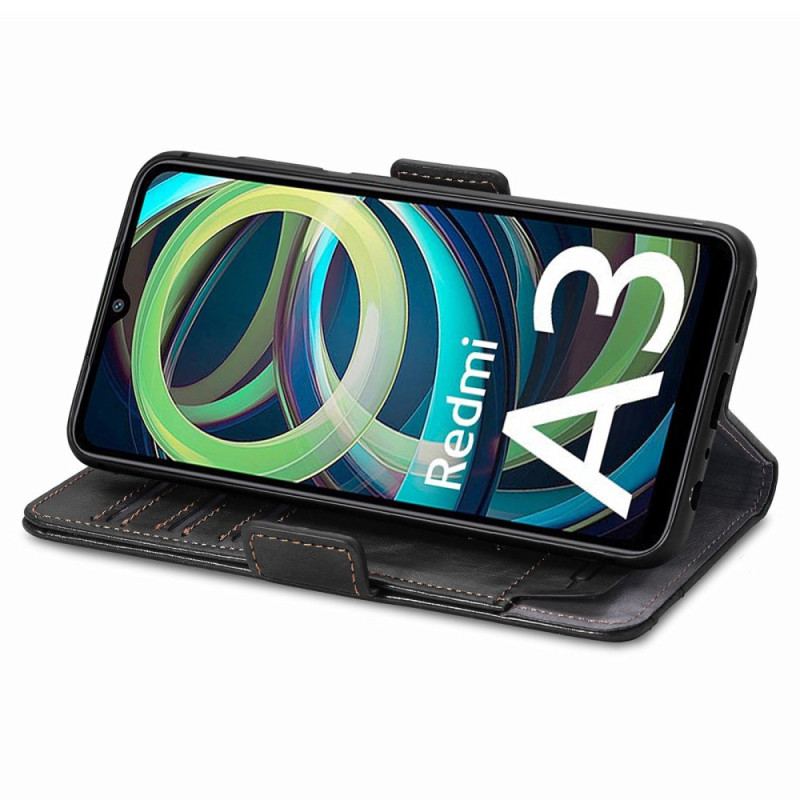 Skórzany Futerał Poco C61 Etui Na Telefon Dwukolorowe Caseneo