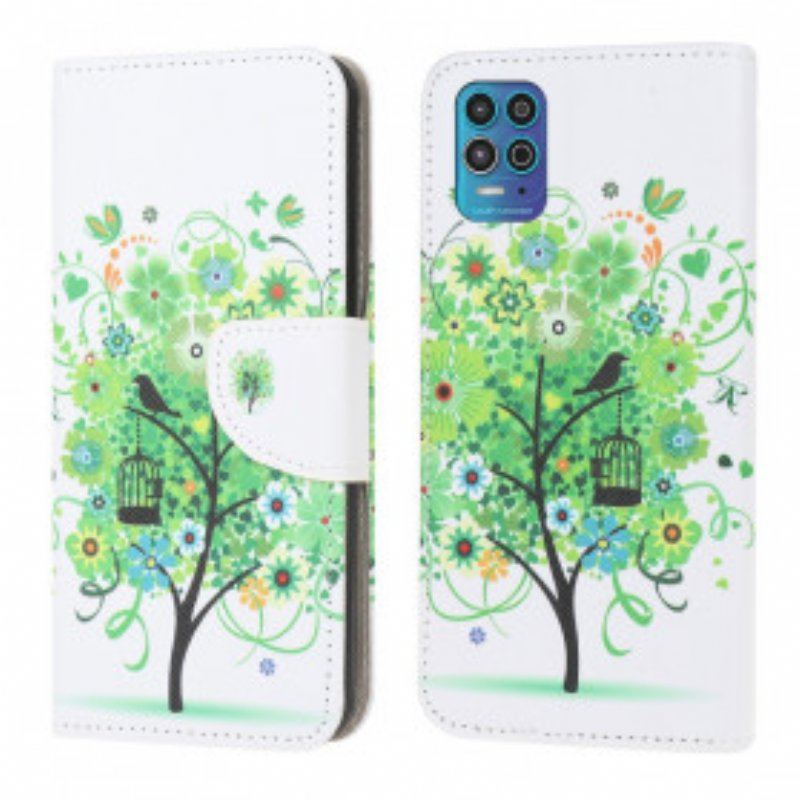Etui Folio do Moto G100 Kwitnące Drzewo