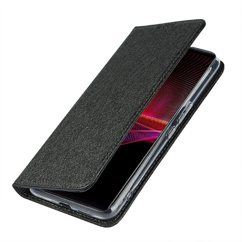 Etui Folio do Sony Xperia 1 III Skórzany Futerał Blue Moon Etui Na Karty Z Klapką