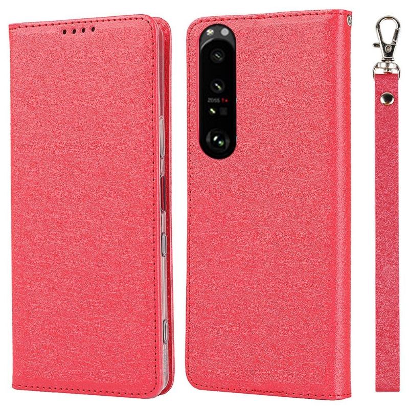 Etui Folio do Sony Xperia 1 III Skórzany Futerał Blue Moon Etui Na Karty Z Klapką