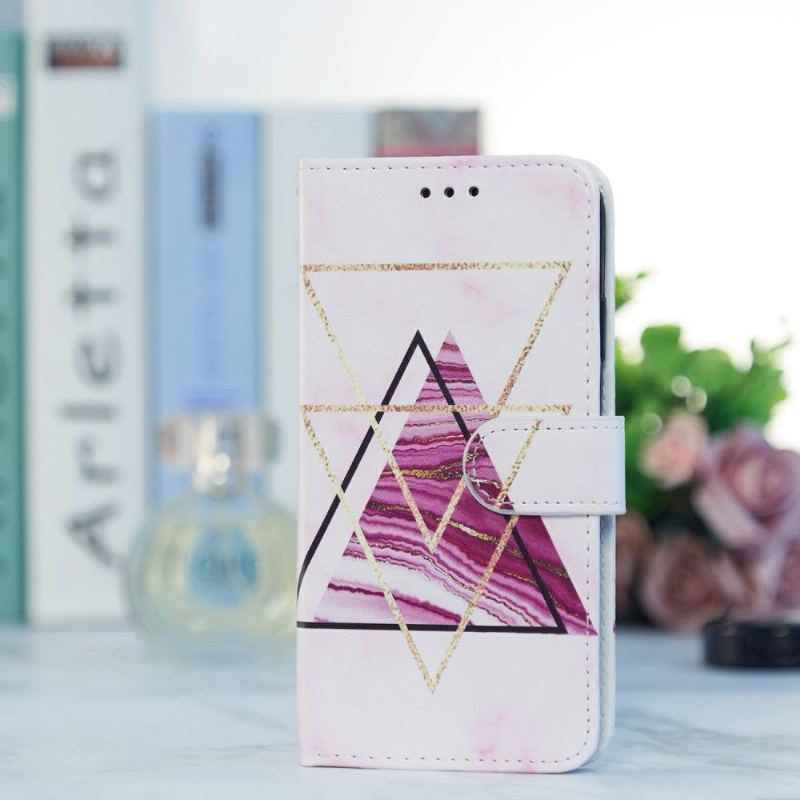 Etui Folio do Poco X4 Pro 5G Obrzeża Trójkąty Projektowe