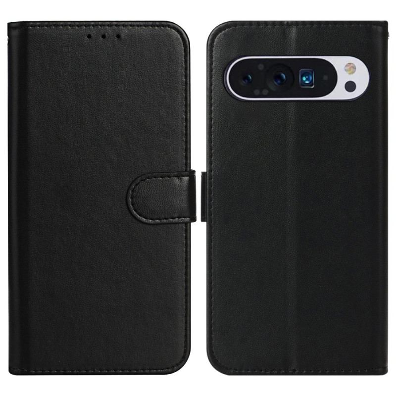 Etui Folio Do Google Pixel 9 Efekt Skóry Z Paskiem