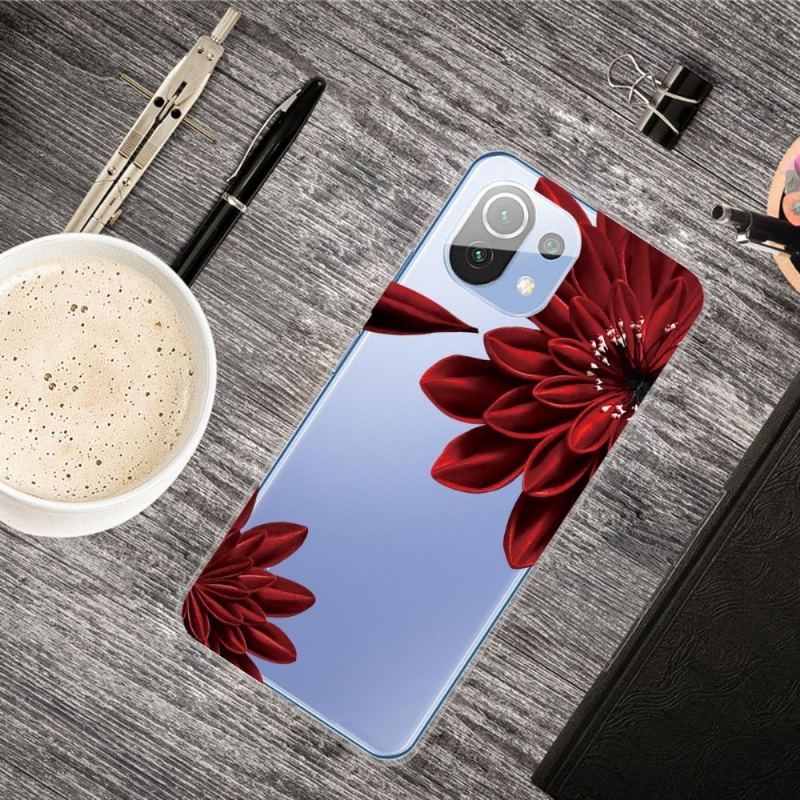 Etui do Xiaomi Mi 11 Czerwony Kwiat