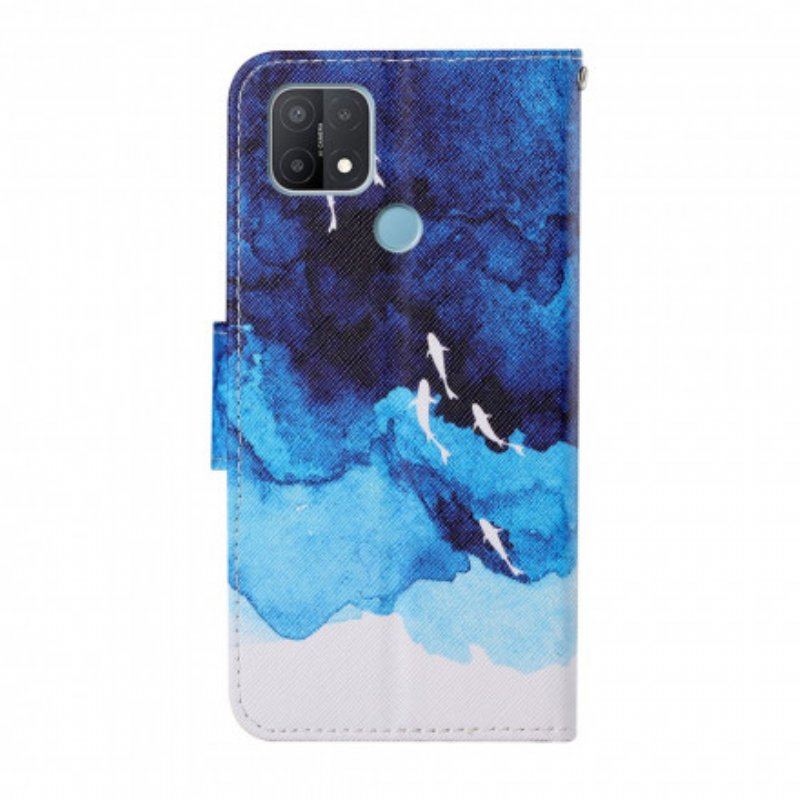 Etui Folio do Oppo A15 Morze Ze Stringami