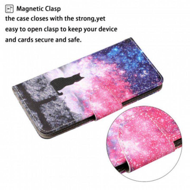 Etui Folio do Oppo A15 Opowieści O Kotach Ze Smyczą