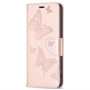 Etui Folio Do Samsung Galaxy A15 Wzór Motyla Z Paskiem