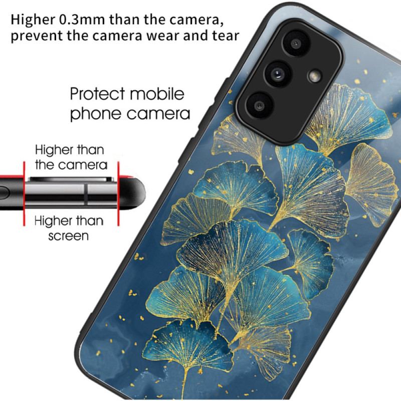 Futerały Samsung Galaxy A15 Etui Na Telefon Liście Miłorzębu Ze Szkła Hartowanego
