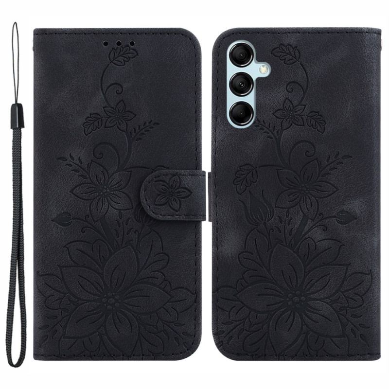 Pokrowce Samsung Galaxy A15 Kwiatowy Wzór Z Paskiem