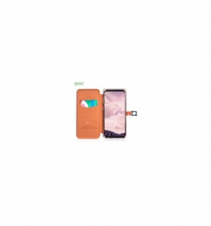 Skórzany Futerał do Samsung Galaxy S9 Anti-fall Lenuo Premium Faux Leather - Brązowy