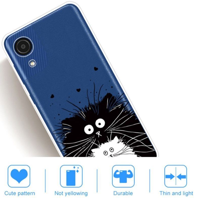 Etui do Samsung Galaxy A03 Core Czarno-białe Koty