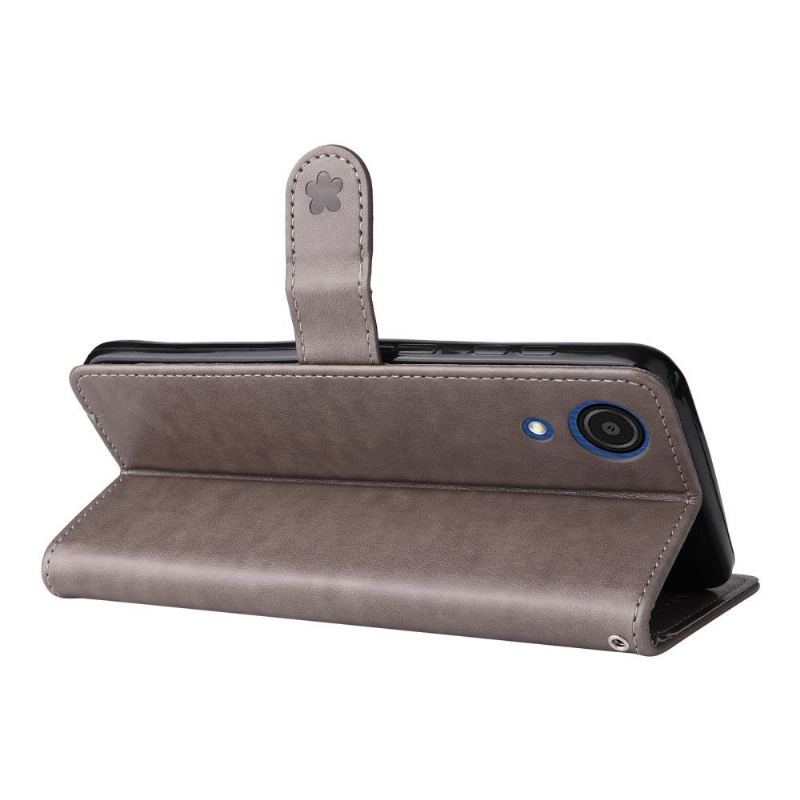 Etui Folio do Samsung Galaxy A03 Core Classic Ilustracja Kot