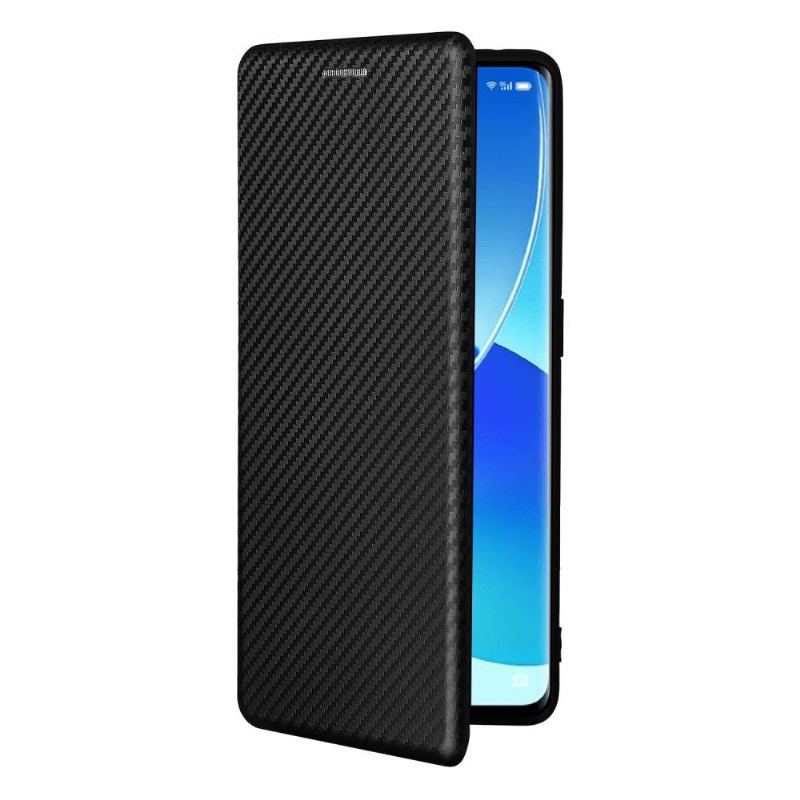 Skórzany Futerał do Oppo Reno 6 5G Skóra Ekologiczna Z Włókna Węglowego