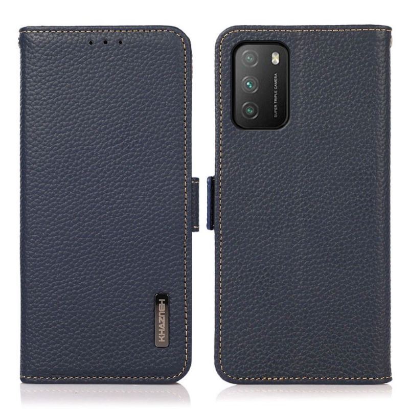 Etui Folio do Poco M3 Khazneh Skóra Ziarnista