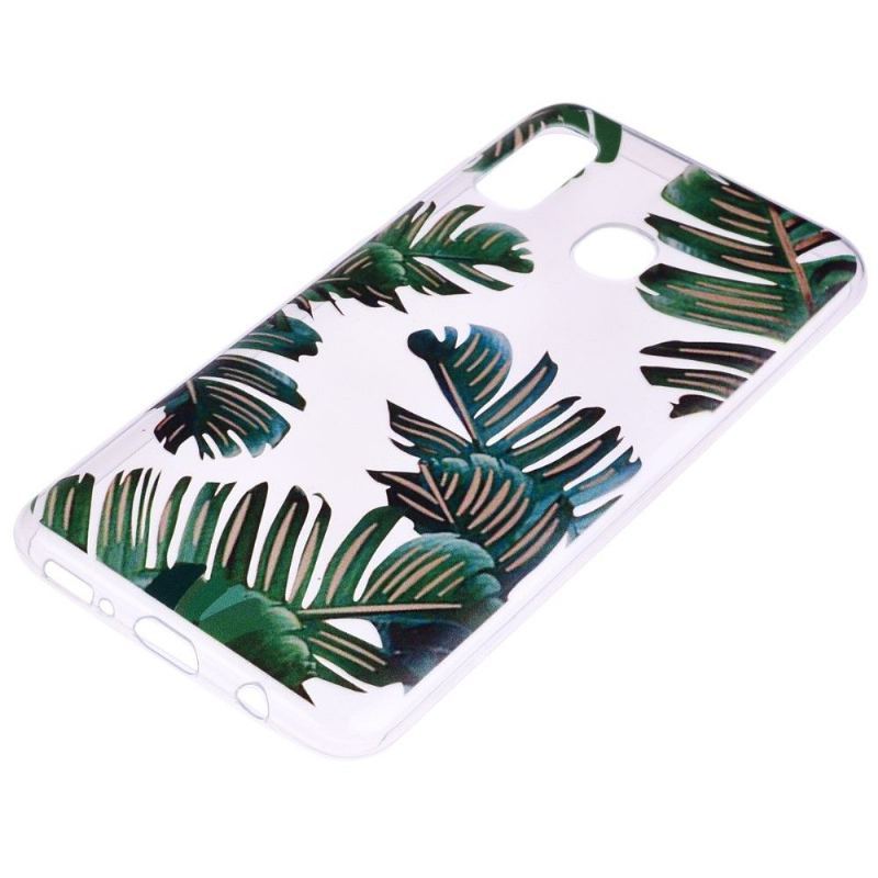 Etui do Samsung Galaxy A20e Biznes Zielone Liście