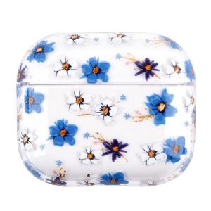 Etui Airpods 3 Białe I Niebieskie Kwiaty