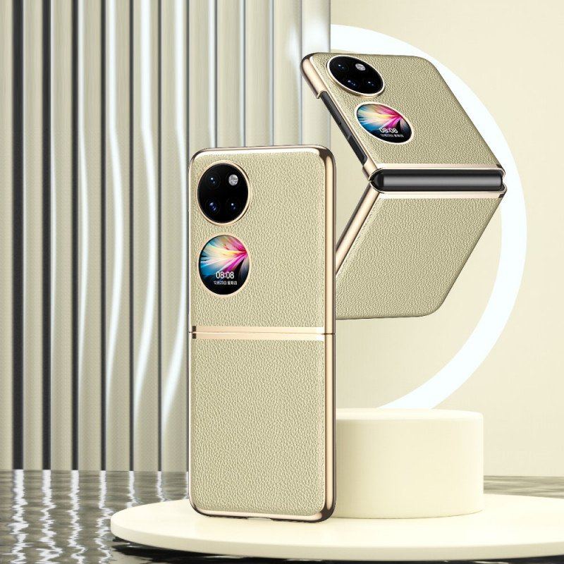 Etui do Huawei P50 Pocket Metalowe Krawędzie Ze Sztucznej Skóry