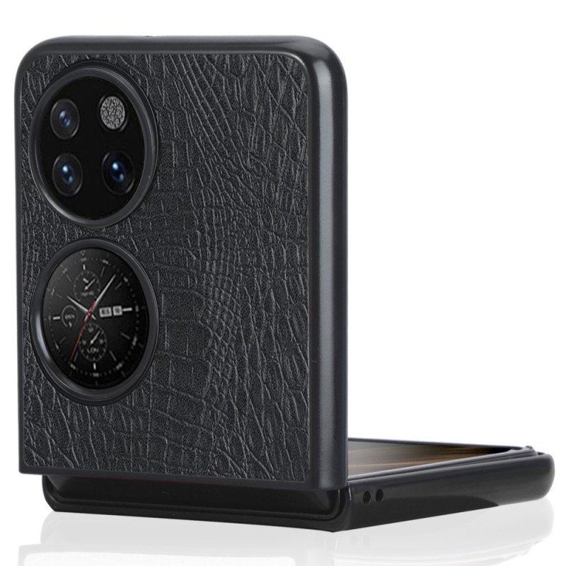 Etui do Huawei P50 Pocket Tekstura Skóry Krokodyla