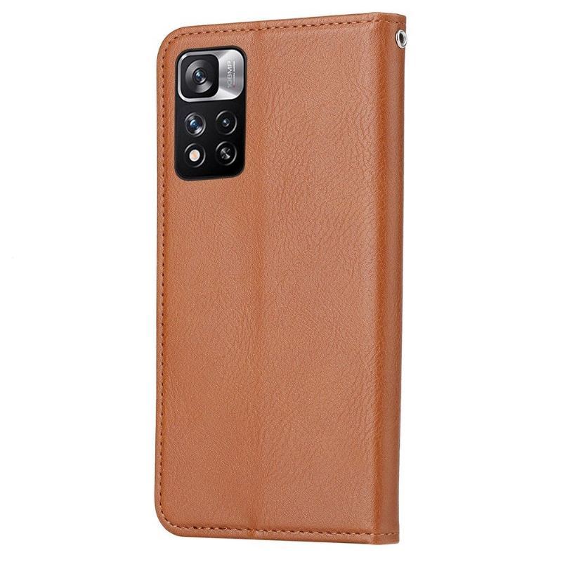 Obudowa Etui Na Telefon do Xiaomi Redmi Note 11 / Note 11S Stojak Case Efekt Skórzany