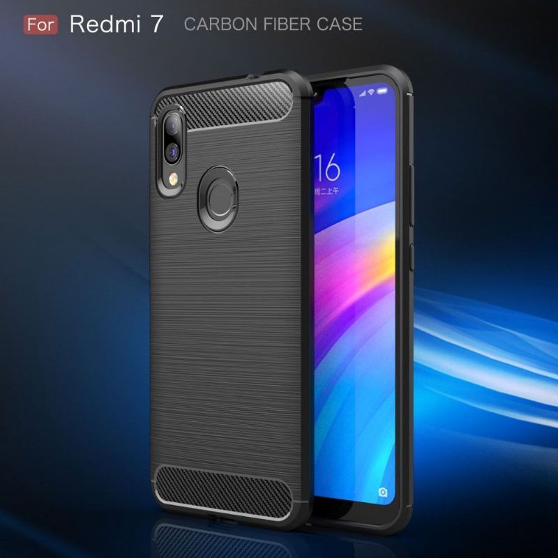 Futerały do Xiaomi Redmi 7 Carbon Brushed Gel