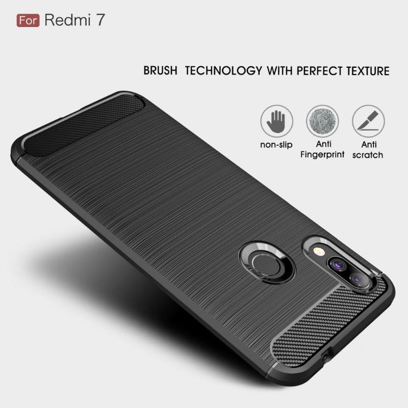 Futerały do Xiaomi Redmi 7 Carbon Brushed Gel