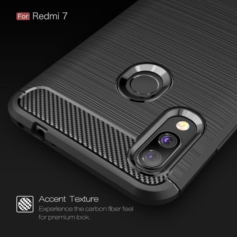 Futerały do Xiaomi Redmi 7 Carbon Brushed Gel