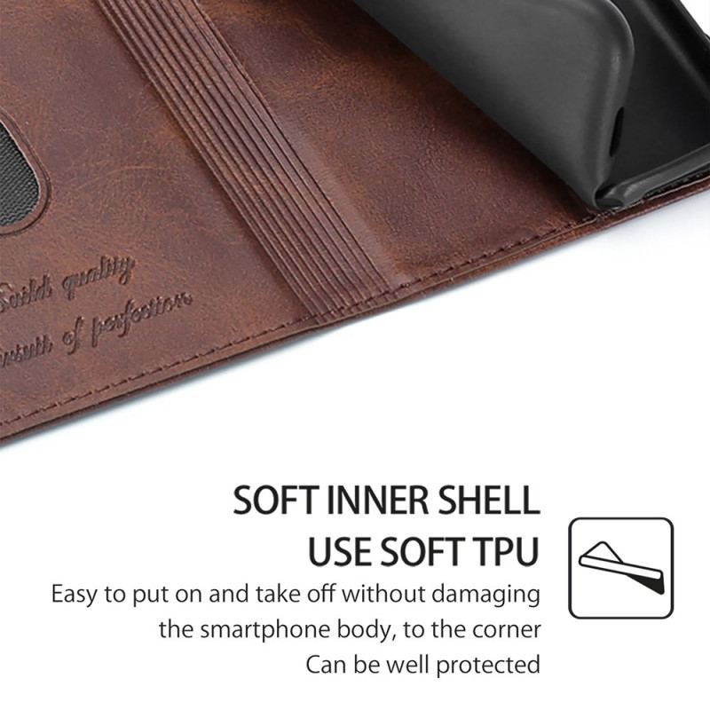 Flip Kotelot Honor Magic 6 Pro Vintage Tekstura Etui Ochronne