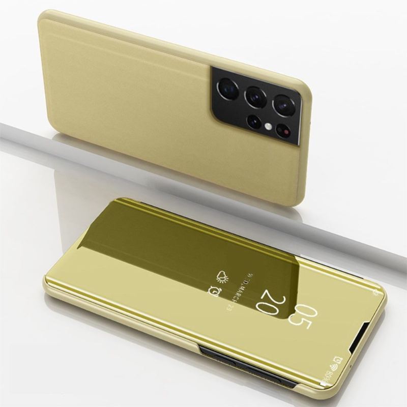 Etui do Samsung Galaxy S21 Ultra 5G Biznes Etui Folio Efekt Lustra
