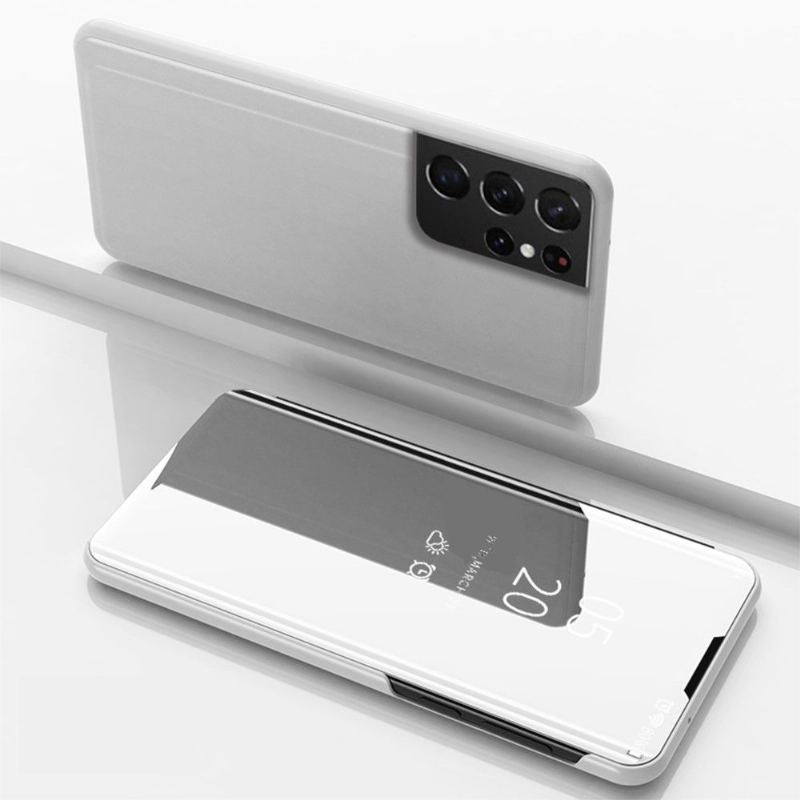 Etui do Samsung Galaxy S21 Ultra 5G Biznes Etui Folio Efekt Lustra
